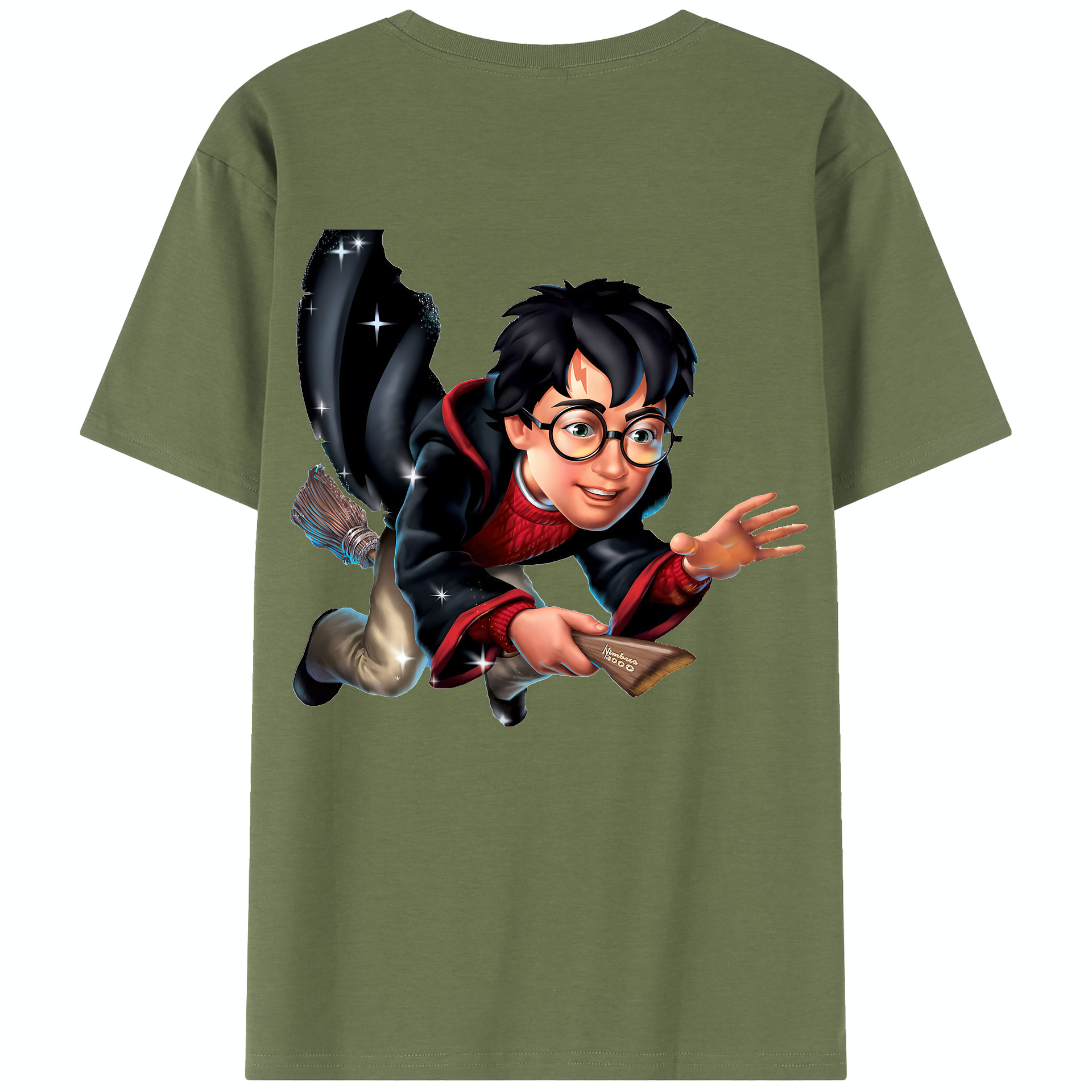 （画像用） Harry Potter ハリー・ポッターシリーズ 綿100％半袖Tシャツ（背面プリント）